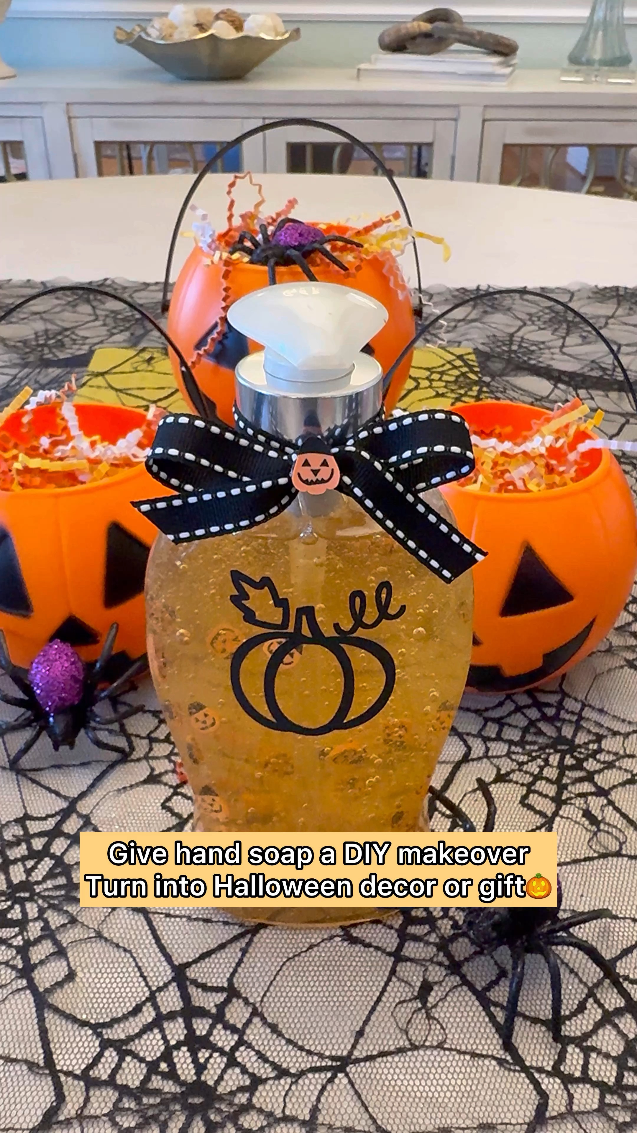 🎃 Turn everyday hand soap into a fall favorite with a DIY touch! With a dash of vinyl, a sprinkle of pumpkins, and a bit of pizzazz, you’ve got the perfect gift or home decor for spooky season!

#LTKParties #LTKHome #LTKSeasonal
