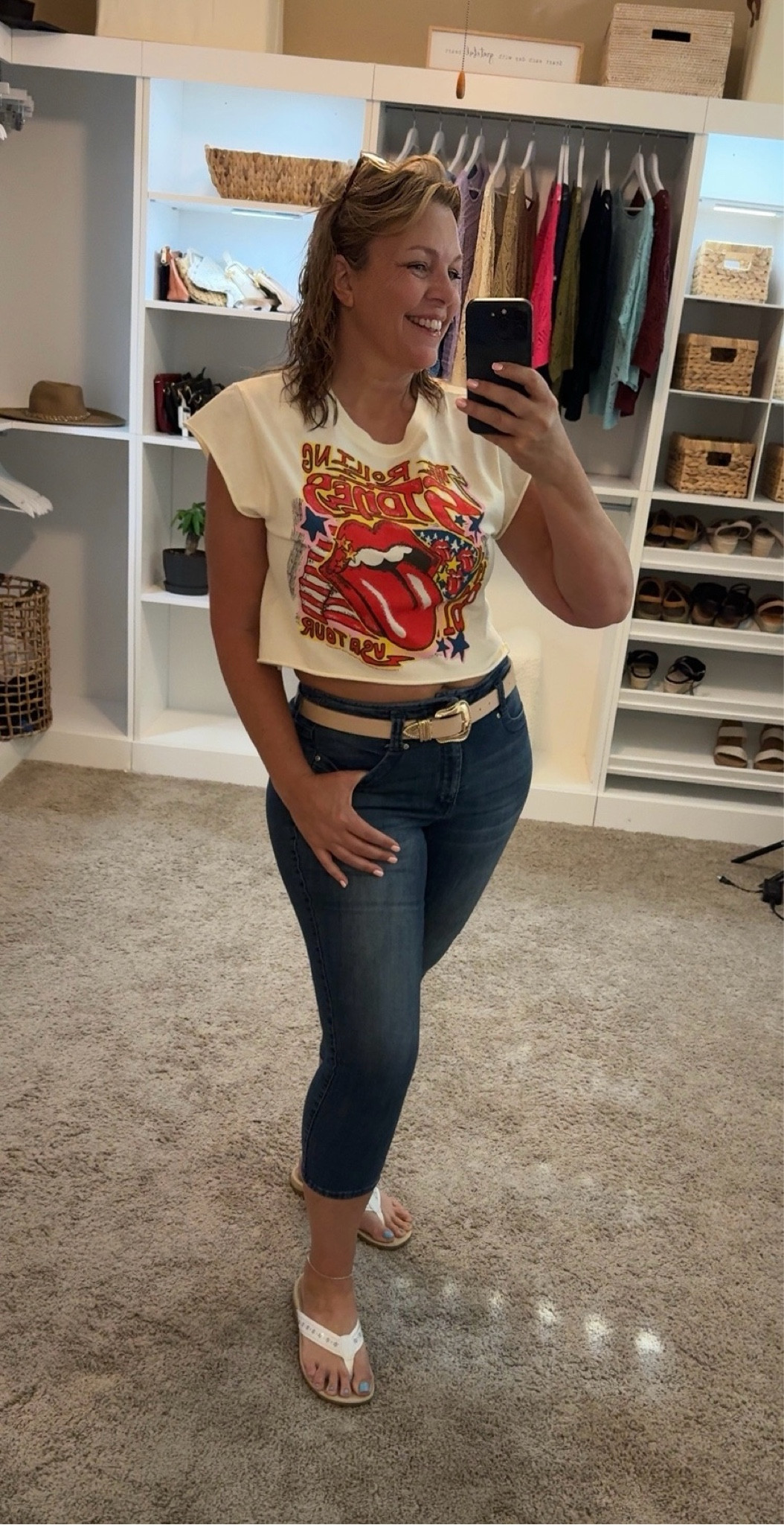 Love this cute little number I threw together this morning for my bike ride to the nail salon. It’s a perfect spring or summer outfit because the jeans are also very lightweight. The shoes are so comfortable and I was even able to pedal my bike in them. The foot bed is amazing.

#LTKMidsize #LTKOver40 #LTKShoeCrush