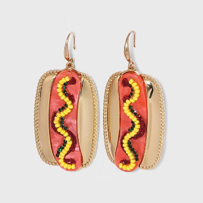 SUGARFIX by BaubleBar Hot Dog Drop Earrings - Red | Target