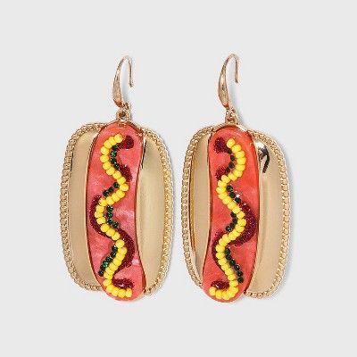 SUGARFIX by BaubleBar Hot Dog Drop Earrings - Red | Target