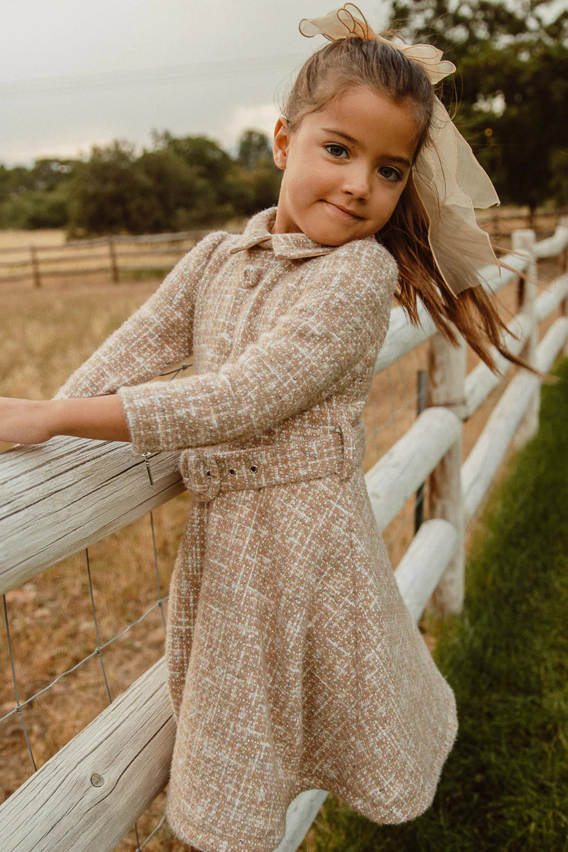 Mini Jackie Dress in Taupe Boucle | Ivy City Co