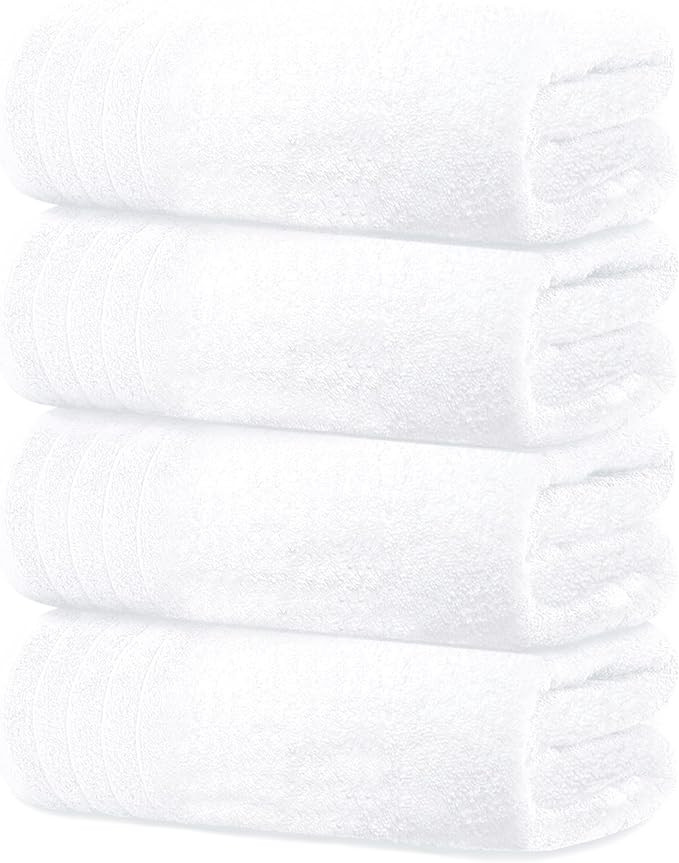 Tens Towels Pack of 4 Extra Large Bath Towels 30 x 60 Inches, 100% Cotton, Larger & Lighter Weigh... | Amazon (US)