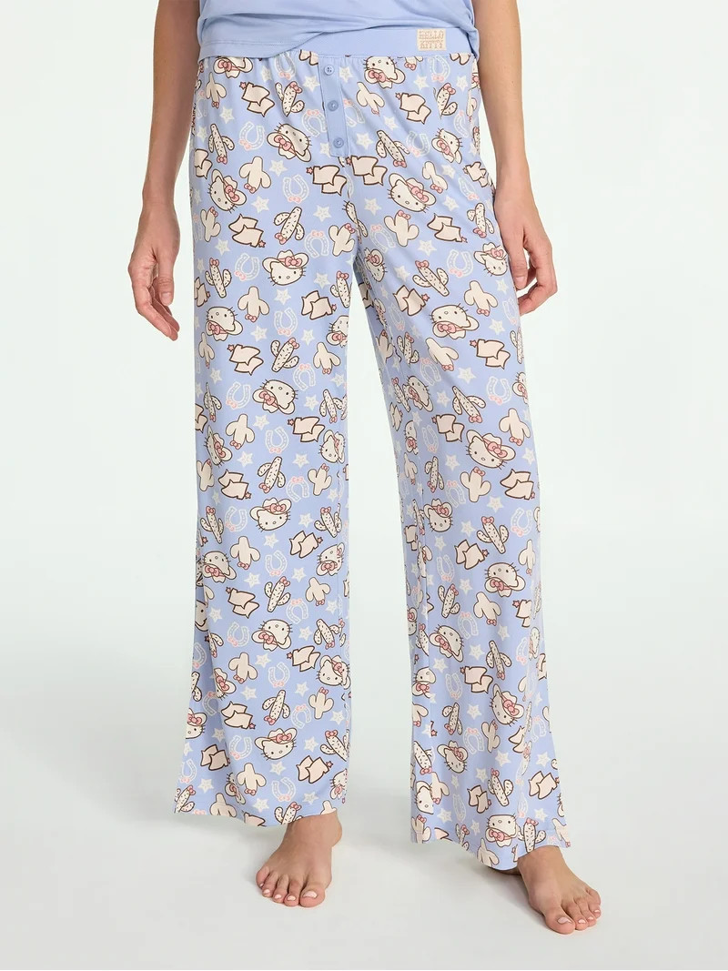 Hello Kitty Women's and Women’s Plus Western Print Sleep Pants, Sizes XS-3X | Walmart (US)