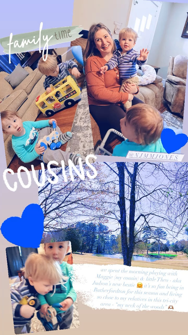 we spent the morning playing with Maggie (my cousin) & little Theo - aka Judson’s new bestie 🤗 it’s so fun being in Rutherfordton for this season and living so close to my relatives in this tri-city area - “my neck of the woods” 🫶🏽

#LTKhome #LTKfamily #LTKbaby