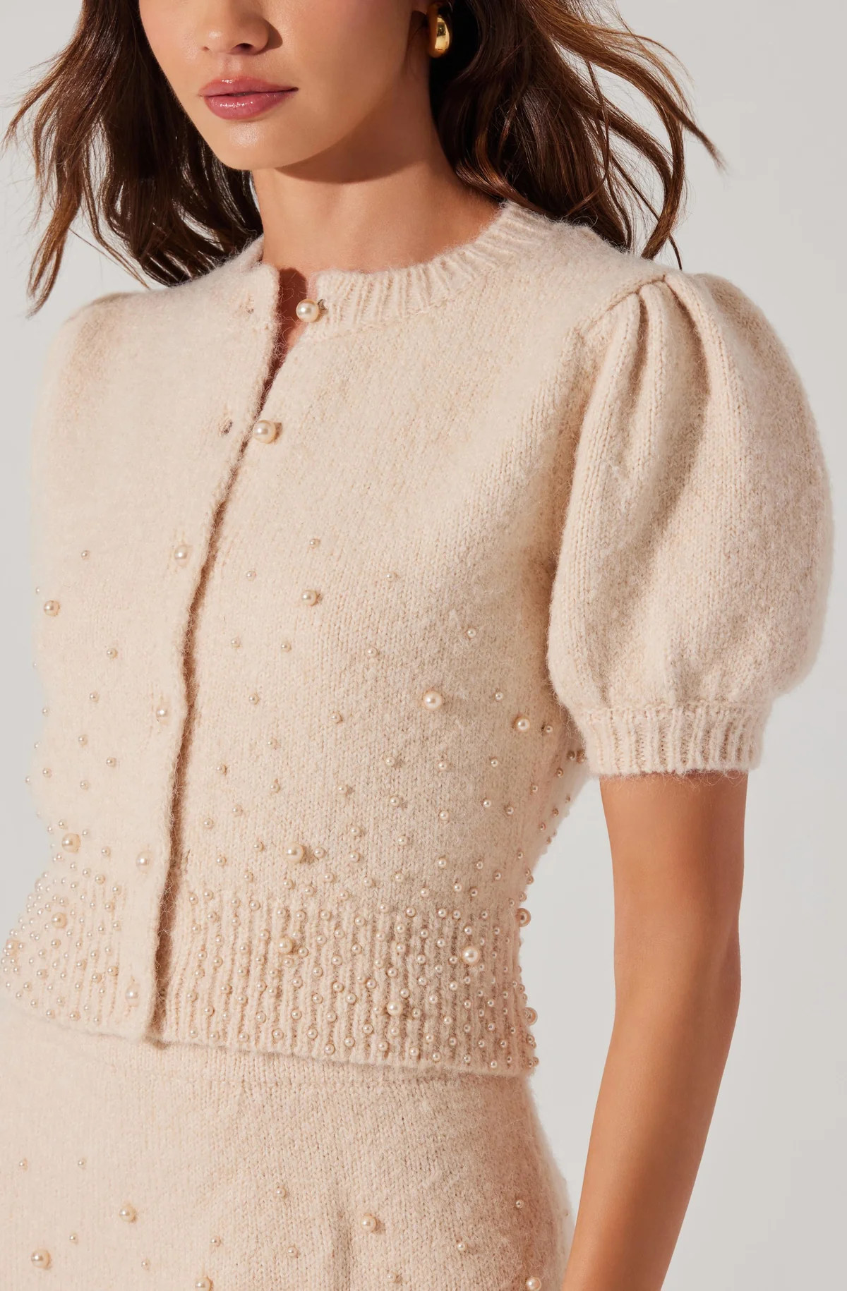 Joly Pearl Embellished Cardigan | ASTR The Label (US)
