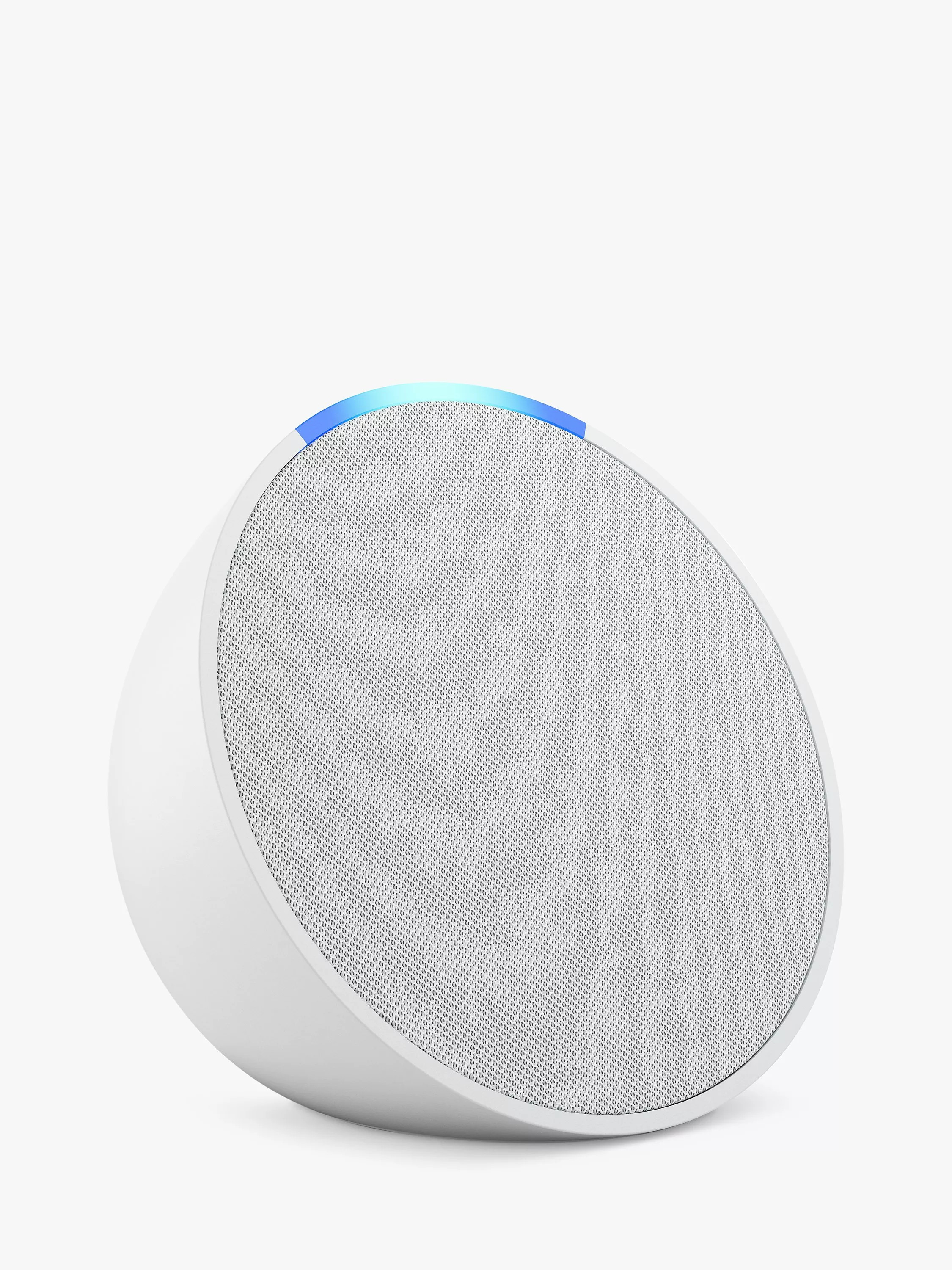 AmazonEcho Pop Smart Speaker with Alexa Voice Recognition & Control, Glacier White | John Lewis (UK)