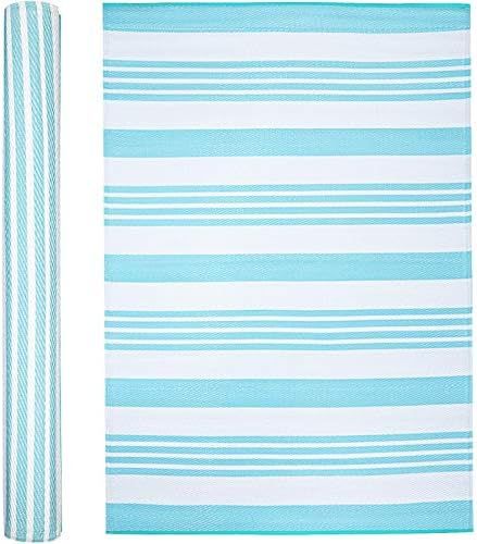 Outdoor Plastic Rug for Patio (4' x 6'). Large Waterproof Mat for Camping, RV, Porch, Backyard, D... | Amazon (US)