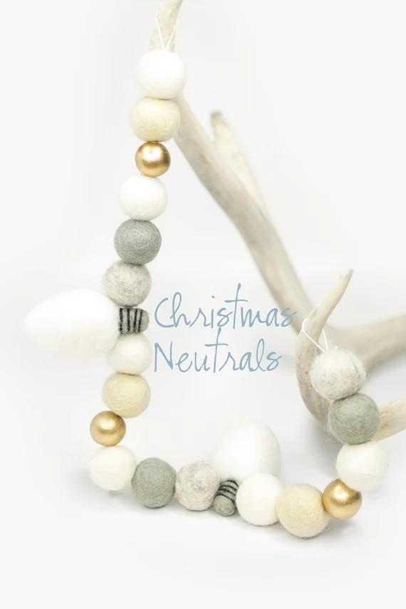 Christmas Neutral Garland  - Etsy | Etsy (US)