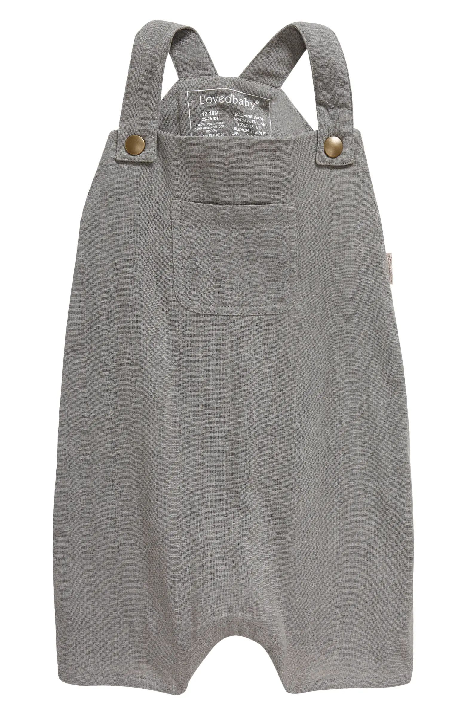 Muslin Organic Cotton Shortalls | Nordstrom