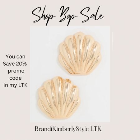 Love these shell gold earrings for spring and summer 😍 I might get them bc they are on sale! Today, You can save 20% off ShopBop with code LTK20 
 BrandiKimberlyStyle 

#LTKSeasonal #LTKstyletip