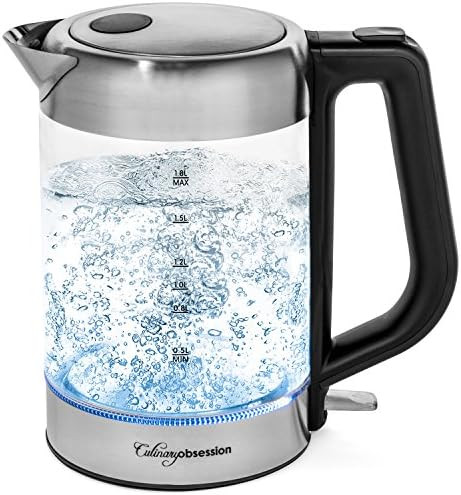 Glass Electric Kettle | BPA Free with Borosilicate Glass & Stainless Steel - 1.8 Liter Rapid Boil Co | Amazon (US)