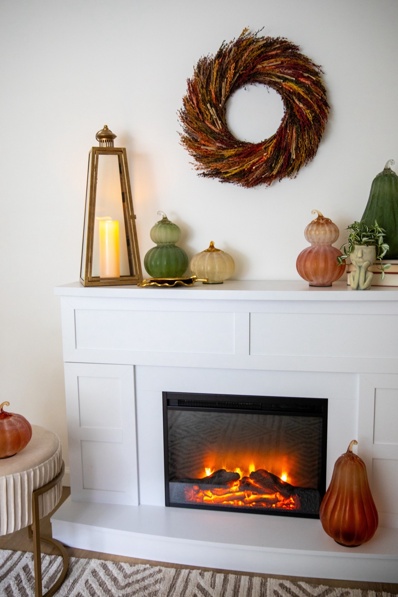  Cozy fall mantle decor 😍 