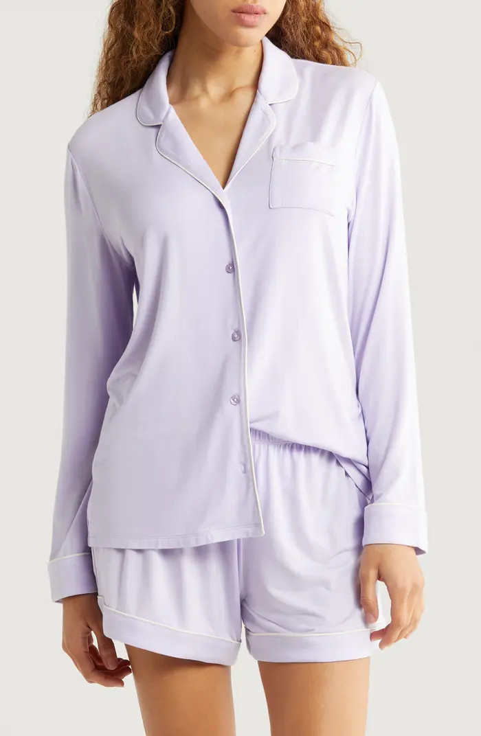 Moonlight Long Sleeve Stretch Modal Short Pajamas | Nordstrom