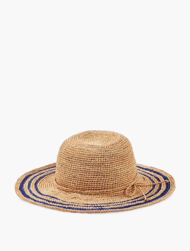Raffia Stripe Brim Hat | Talbots