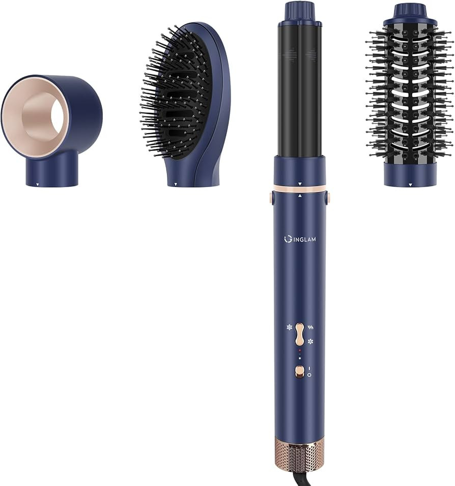 IG INGLAM MegaAIR Styler Hair Dryer Brush, 4 in-1               
Material: Plastic 

Wattage: 100... | Amazon (US)
