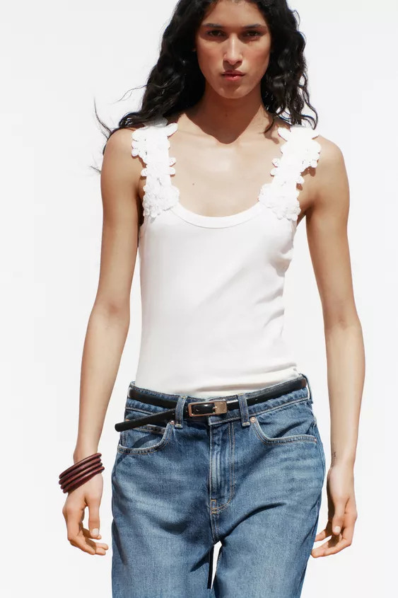 CROCHET STRAP TANK TOP | Zara US