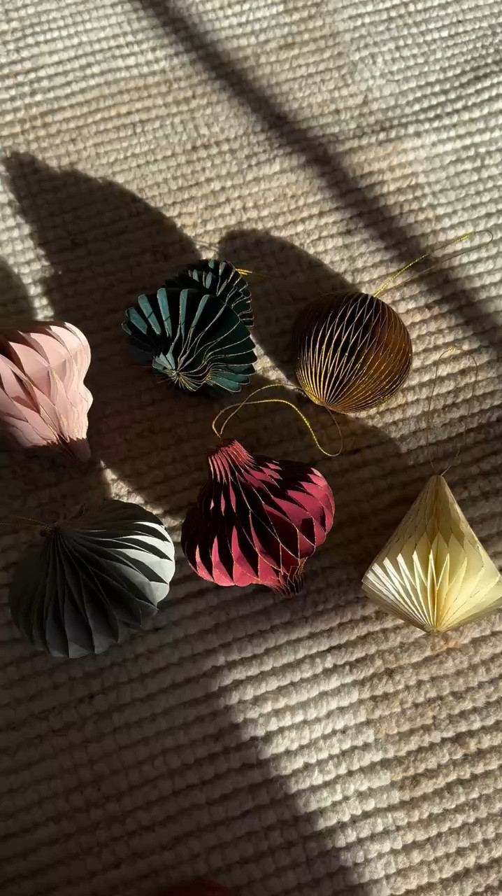 Christmas ornaments 🎄

Honeycomb ornaments, paper ornaments, target ornaments, target holiday, target home, target Christmas, holiday decor, Christmas tree, Christine Andrew 

#LTKHome #LTKWatchNow #LTKHoliday