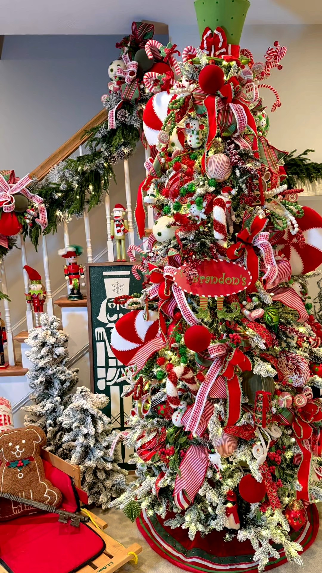 Peppermint perfection! 🍭❤️ This tree is straight out of Santa’s sweetest dreams — candy canes, snowmen, giant swirls, and all the Christmas whimsy I could pack into one tree. The happiest, most magical corner of the house! ✨

#LTKHoliday #LTKCyberWeek #LTKHome