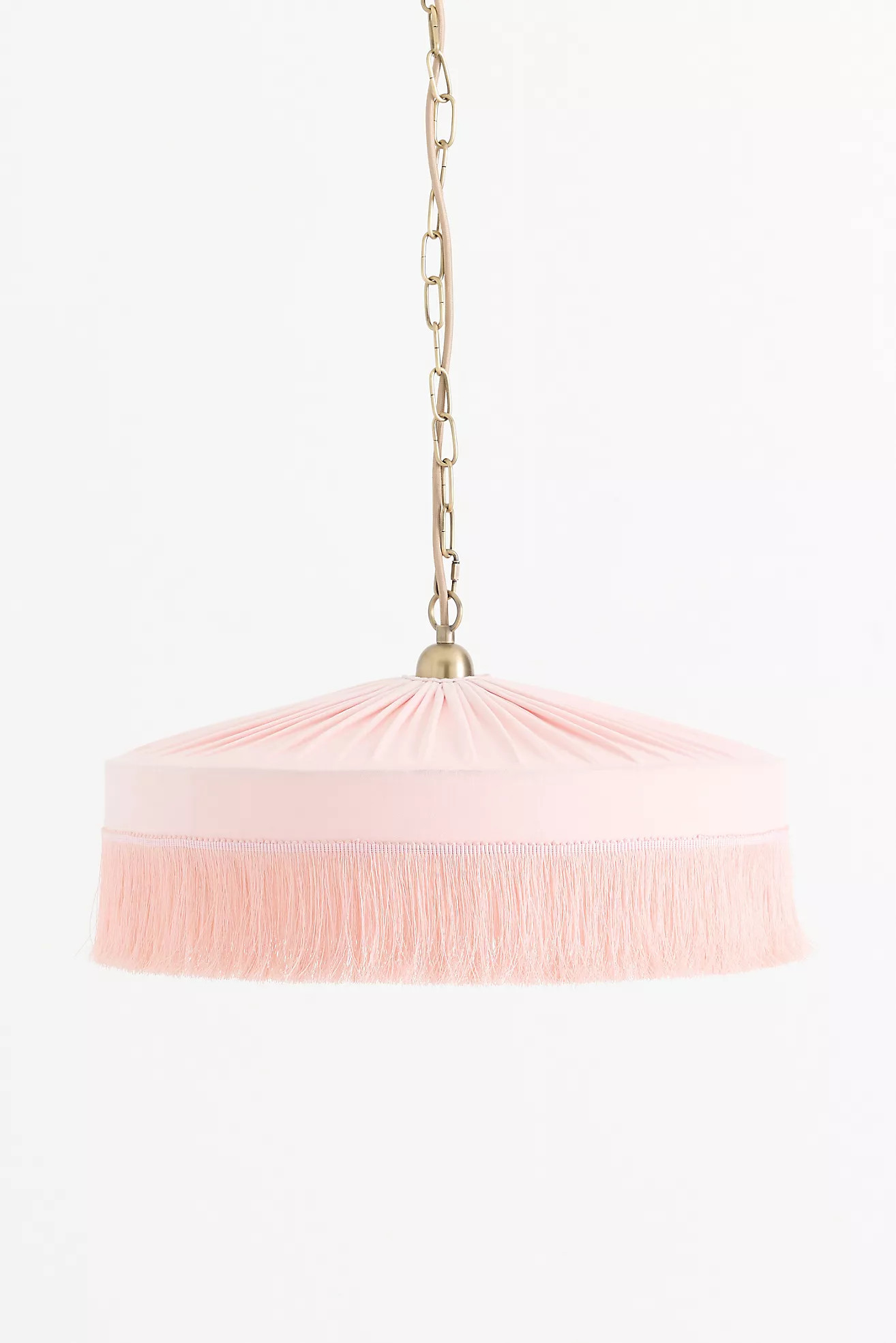 Sinclair Tassel-Fringed Velvet Pendant | Anthropologie (US)