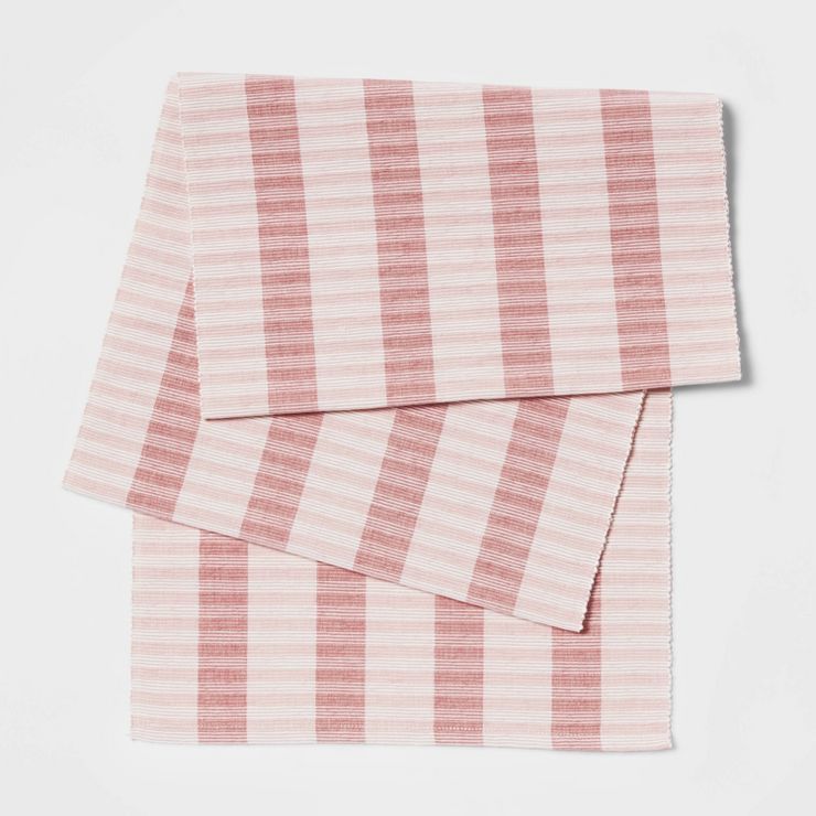 72" x 14" Cotton Striped Table Runner - Threshold™ | Target