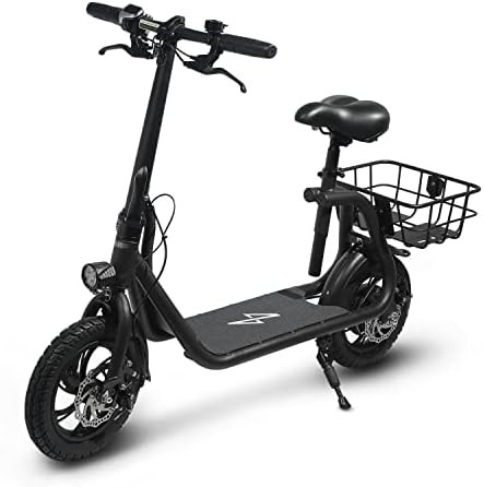 Commuter R1 - Electric Scooter for Adults - Foldable Scooter with Seat & Carry Basket - 450W Brus... | Amazon (US)