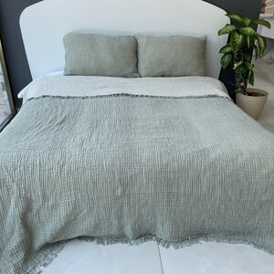 Muslin Bedspread 100% Cotton Muslin Throw Blanket 4 Layers - Etsy Canada | Etsy (CAD)