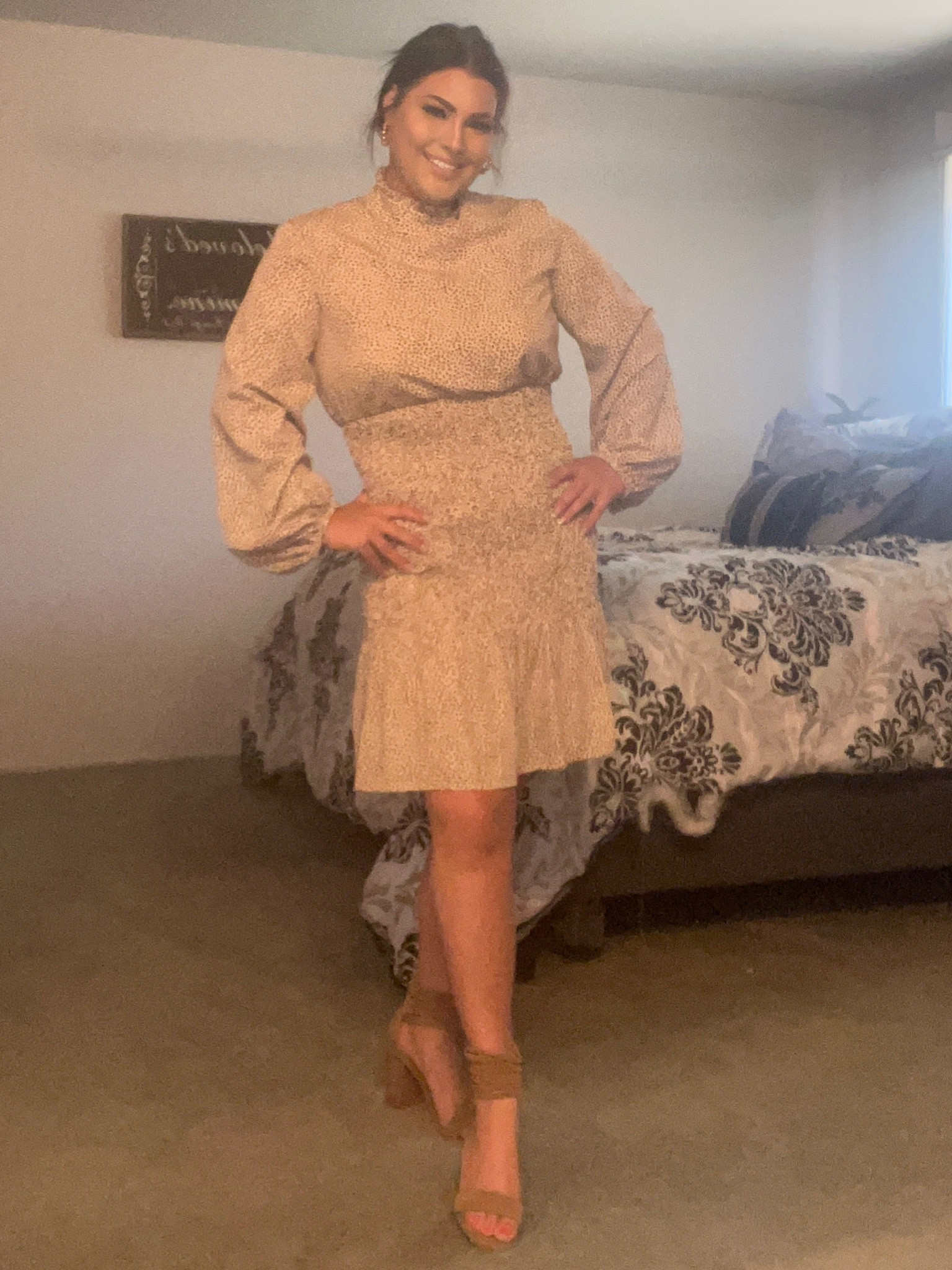 Church outfit, long sleeve dress, godmother outfit

#LTKstyletip #LTKunder50 #LTKshoecrush