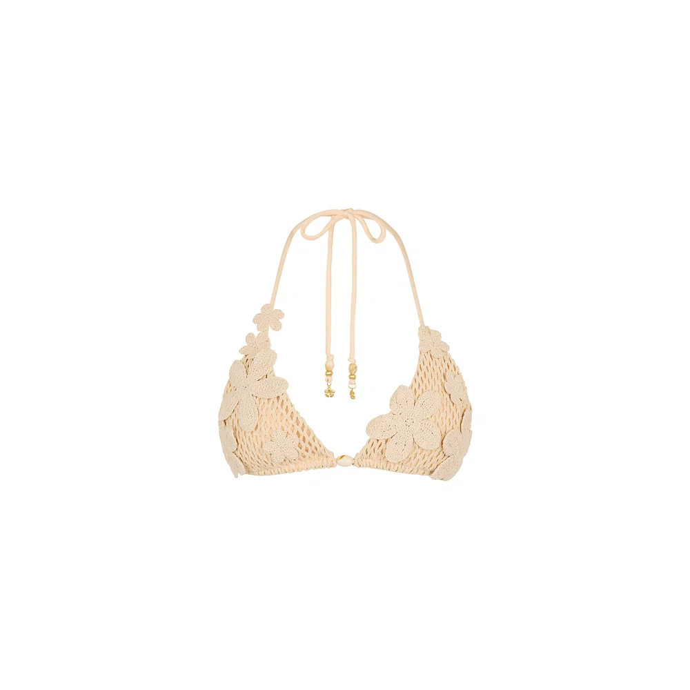 Applique Crochet Halter Top - Sunset Shell | Kulani Kinis US