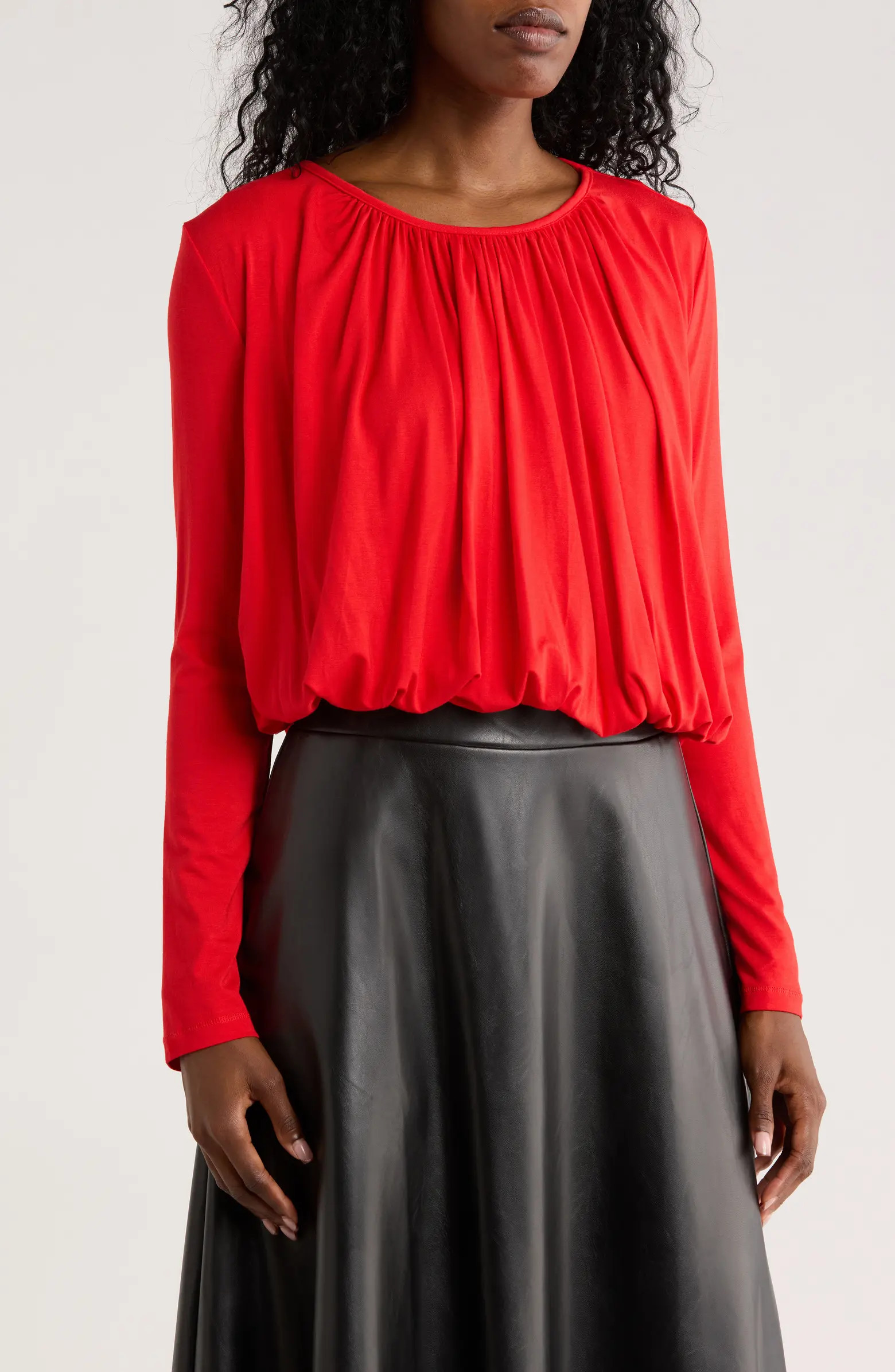 PATRIZIA LUCA Ruched Neck Top | Nordstromrack | Nordstrom Rack