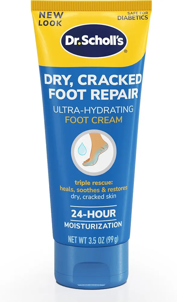 Dr. Scholl's Dry, Cracked Foot Repair Ultra-Hydrating Foot Cream Moisturizer, 3.5 oz, Skin Care F... | Amazon (US)