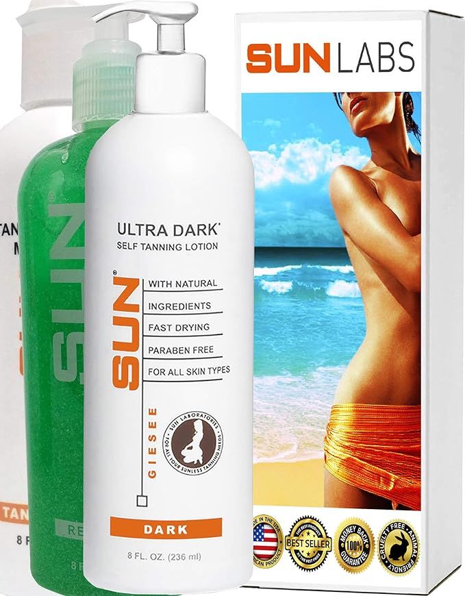 Sun Labs Ultra Dark 8 Oz. Set w/Tan Maintainer and Exfoliant by Sun Laboratories - Self Tanner - ... | Amazon (US)