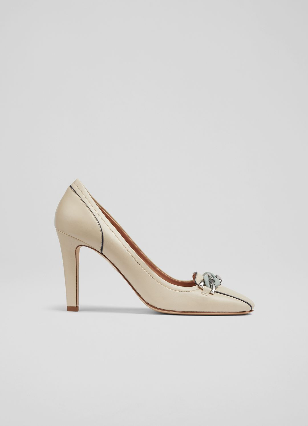 Dana Cream Leather Square Toe Courts | L.K. Bennett (UK)