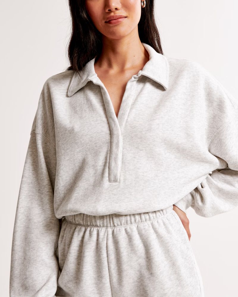 Women's Fleece Collared Romper | Women's New Arrivals | Abercrombie.com | Abercrombie & Fitch (US)