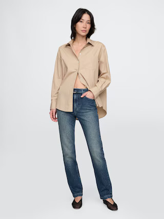 High Rise Belted '90s Slim Straight Jeans | Gap (US)