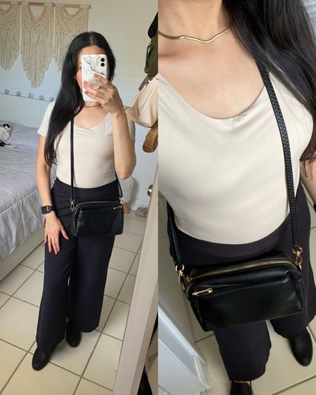 Bodysuit: small (Mica) // strapless sticky bra: B (but I think A would fit better) // wide leg pants: xs // loafers: 6M

Casual outfit, comfy, street wear, minimal, Amazon fashion finds 

#LTKItBag #LTKShoeCrush #LTKWorkwear