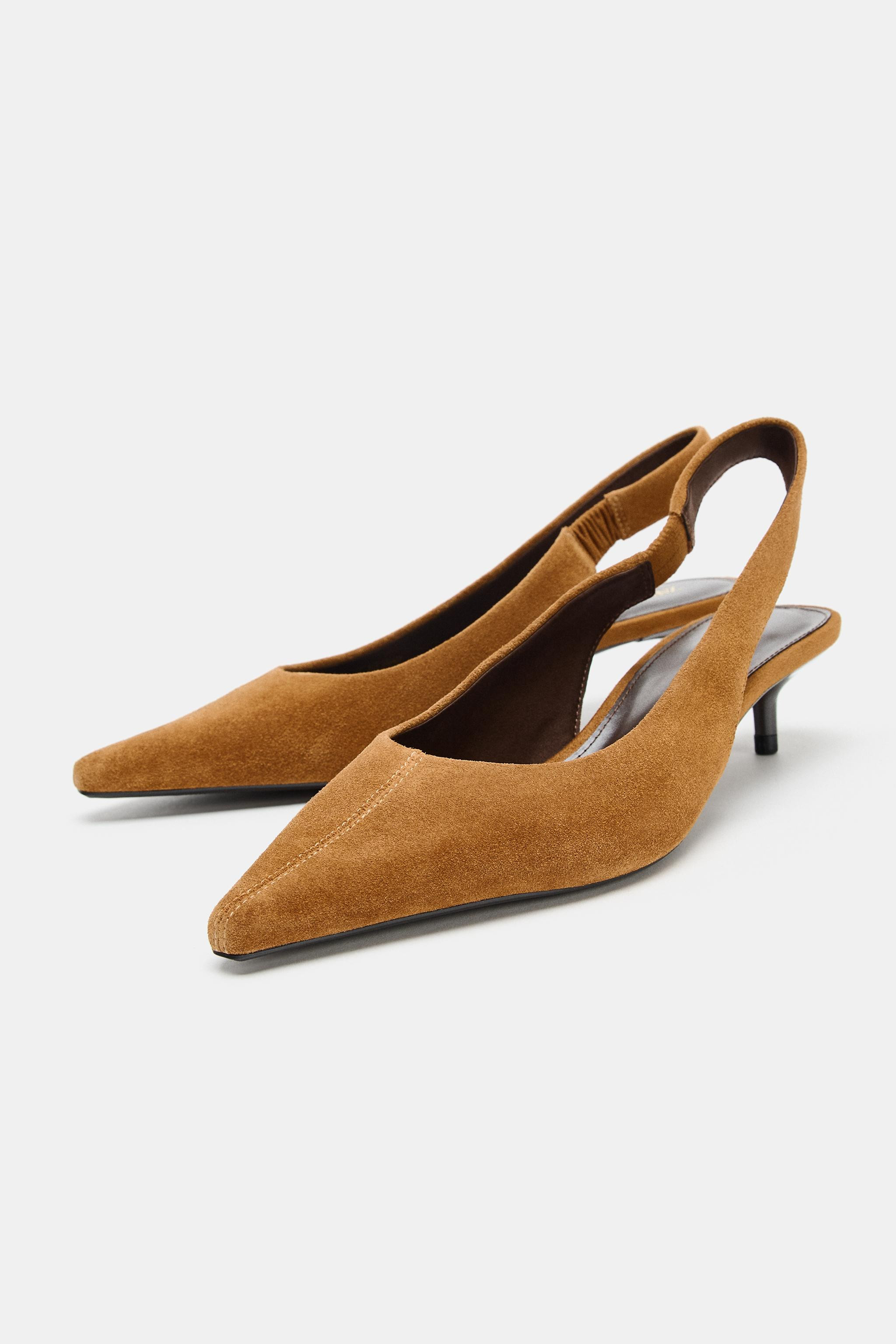 SUEDE SLINGBACK SHOES | Zara US