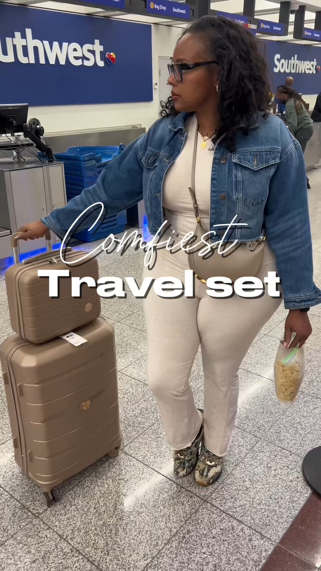 I love love love this outfit and suitcase set😍 wearing size large and it’s soft and has 8% spandex so it’s stretchy too!

Also it’s not see through. Oh, and the suitcases are spacious! I have my 15” laptop, digital camera, jewelry and snacks lol 😂 in the tiny suitcase #crissythedoll #travelset 

#LTKPlusSize #LTKTravel #LTKStyleTip