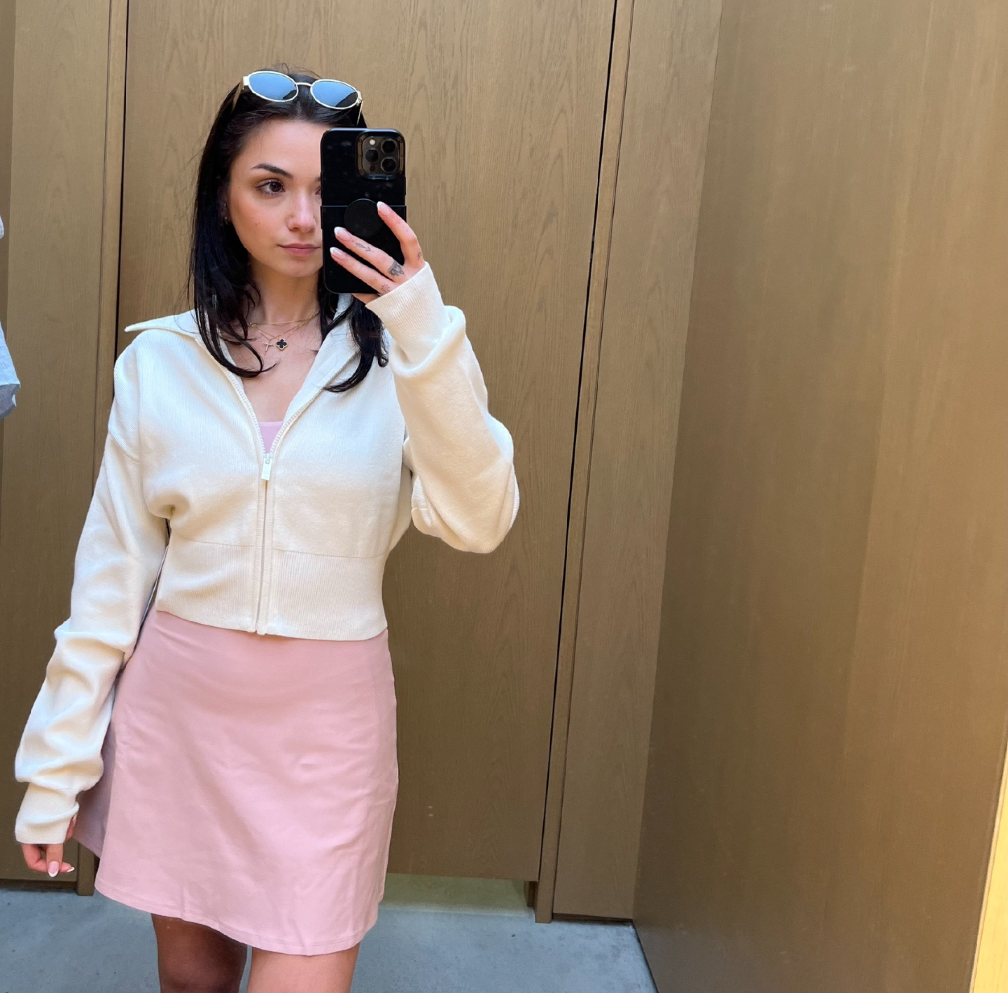 This knit jacket is so cute 🥹 wearing a size small