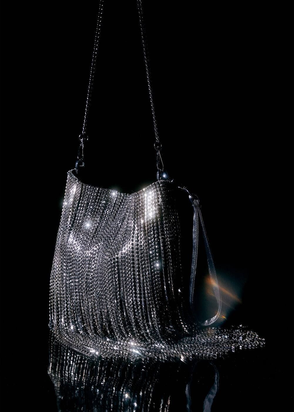 Crystal fringe bag -  Women | Mango USA | MANGO (US)