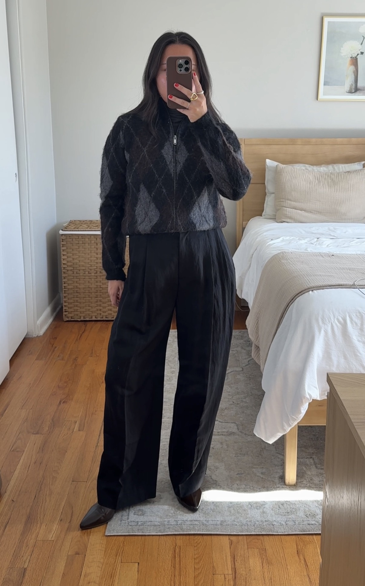 Sweater: size medium
Pants: size 6P
