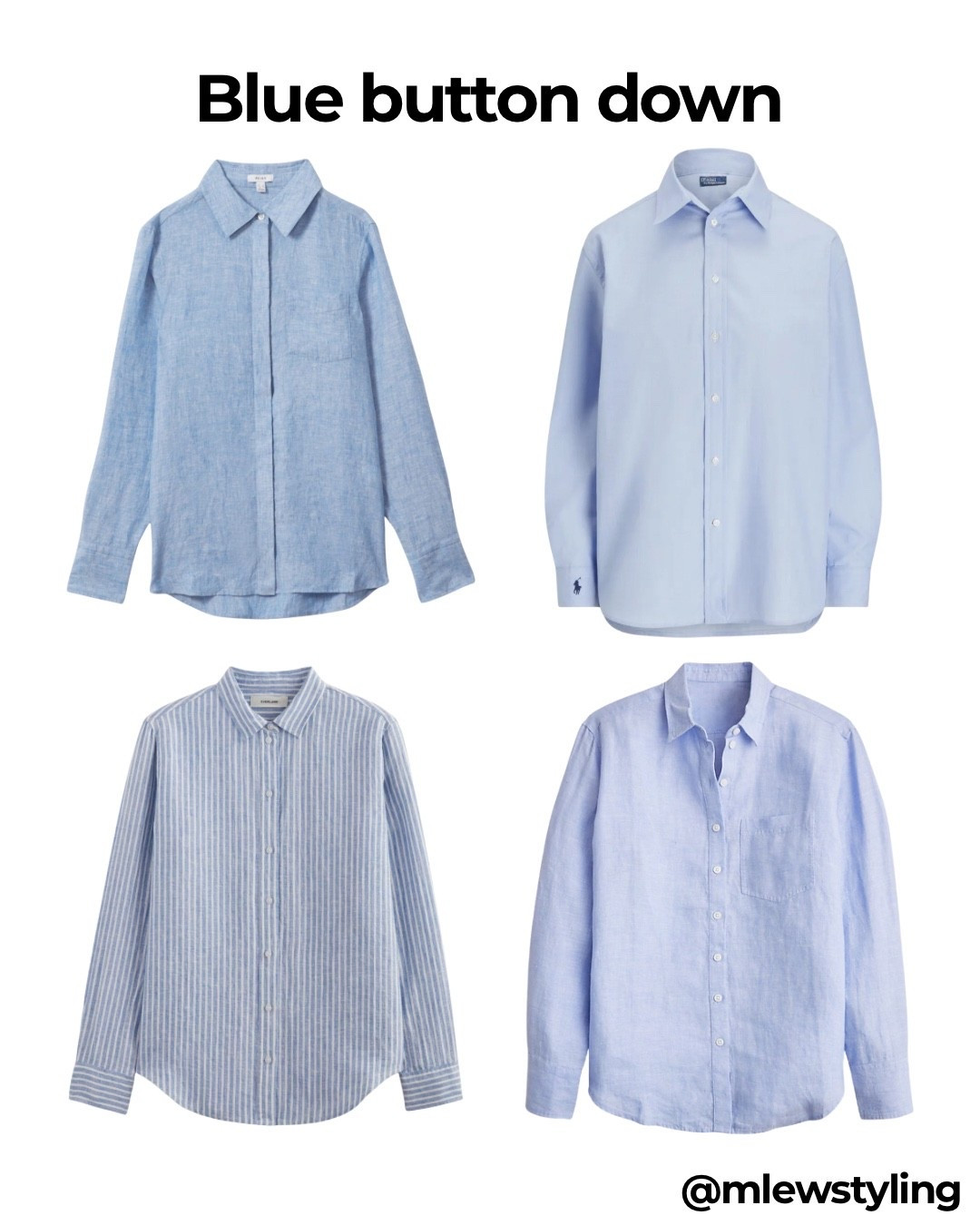 Blue button down edit - a classic wardrobe staple 🩵

Tags: capsule wardrobe, summer outfit, reiss linen shirt, polo Ralph Lauren dress shirt from Nordstrom, everlane blue and white striped, j.crew, neutral aesthetic, elegant chic elevated outfit 

#LTKSeasonal #LTKStyleTip #LTKWorkwear