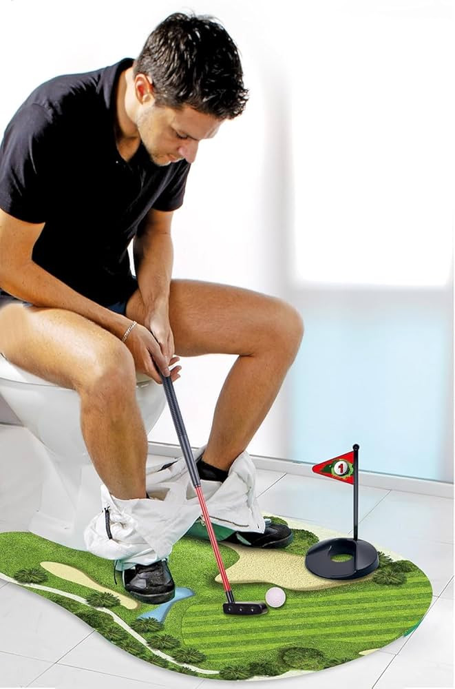 Toilet Golf Game, Practice Mini Golf in Any Bathroom, Great Toilet Time, Funny White Elephant Gif... | Amazon (US)