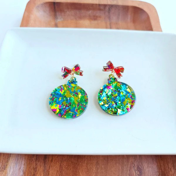 Christmas Ornament - Green Sparkle | Casual Chic Boutique