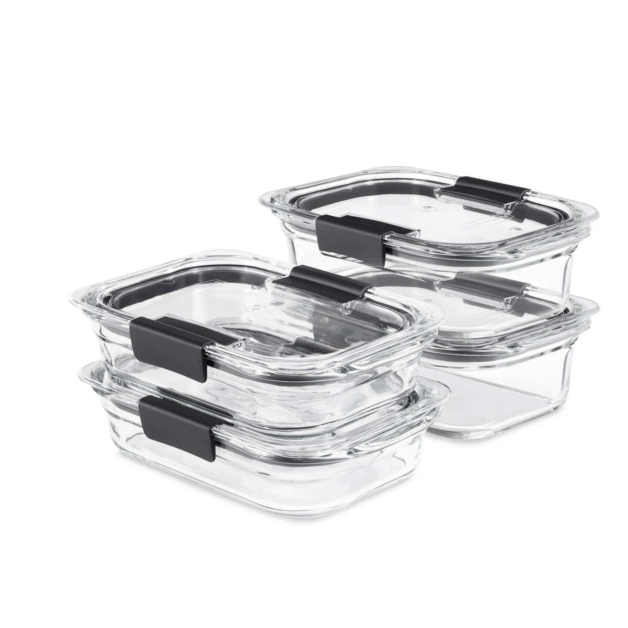 Rubbermaid Brilliance Glass Variety Set of 4 Food Storage Containers with Latching Lids - Walmart... | Walmart (US)