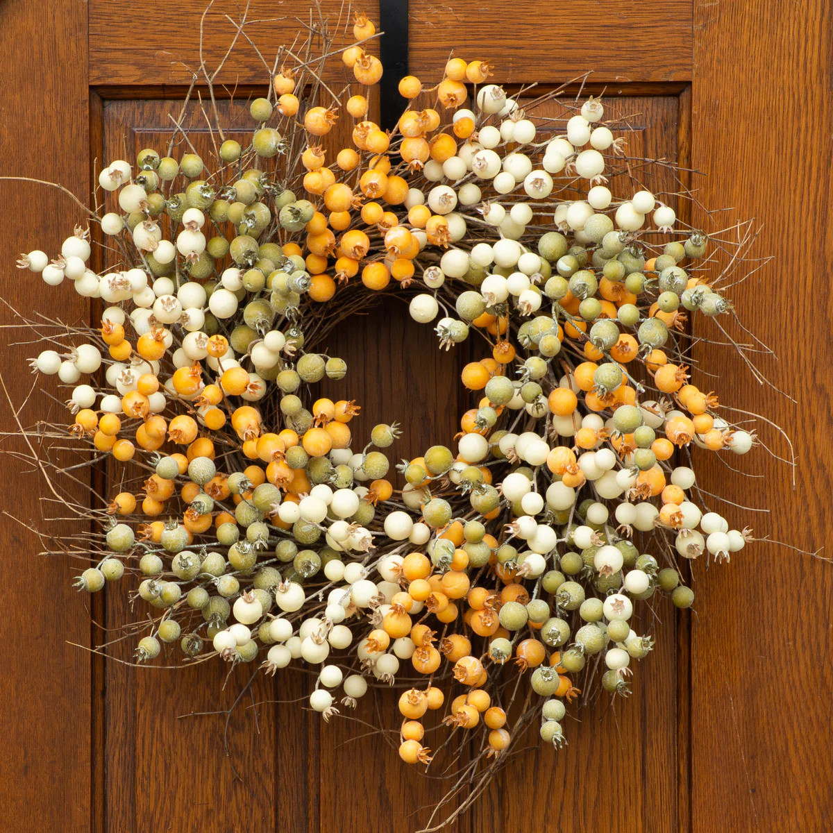 Tri-Color Berry Halloween Front Door Fall Wreath | Darby Creek Trading