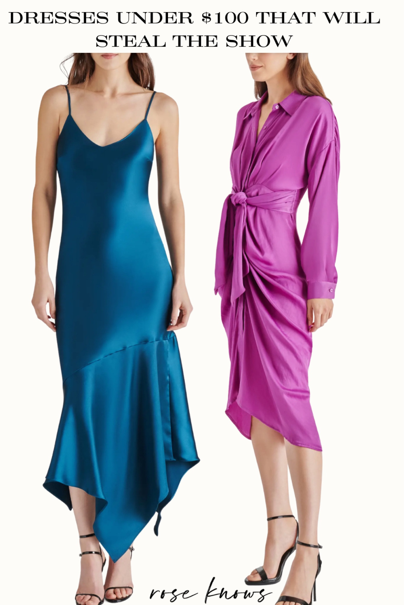 Rich colors will get compliments for days! Both dresses are under $100 and look so much more expensive and pretty in person!! 
I think this brand runs small so maybe go up one size like I did in both 
I was size large on the turquoise and I have the pink in a camp pattern in size 8 
For reference I am normally small/medium top and size 29 jeans 

#LTKfindsunder100 #LTKwedding #LTKparties