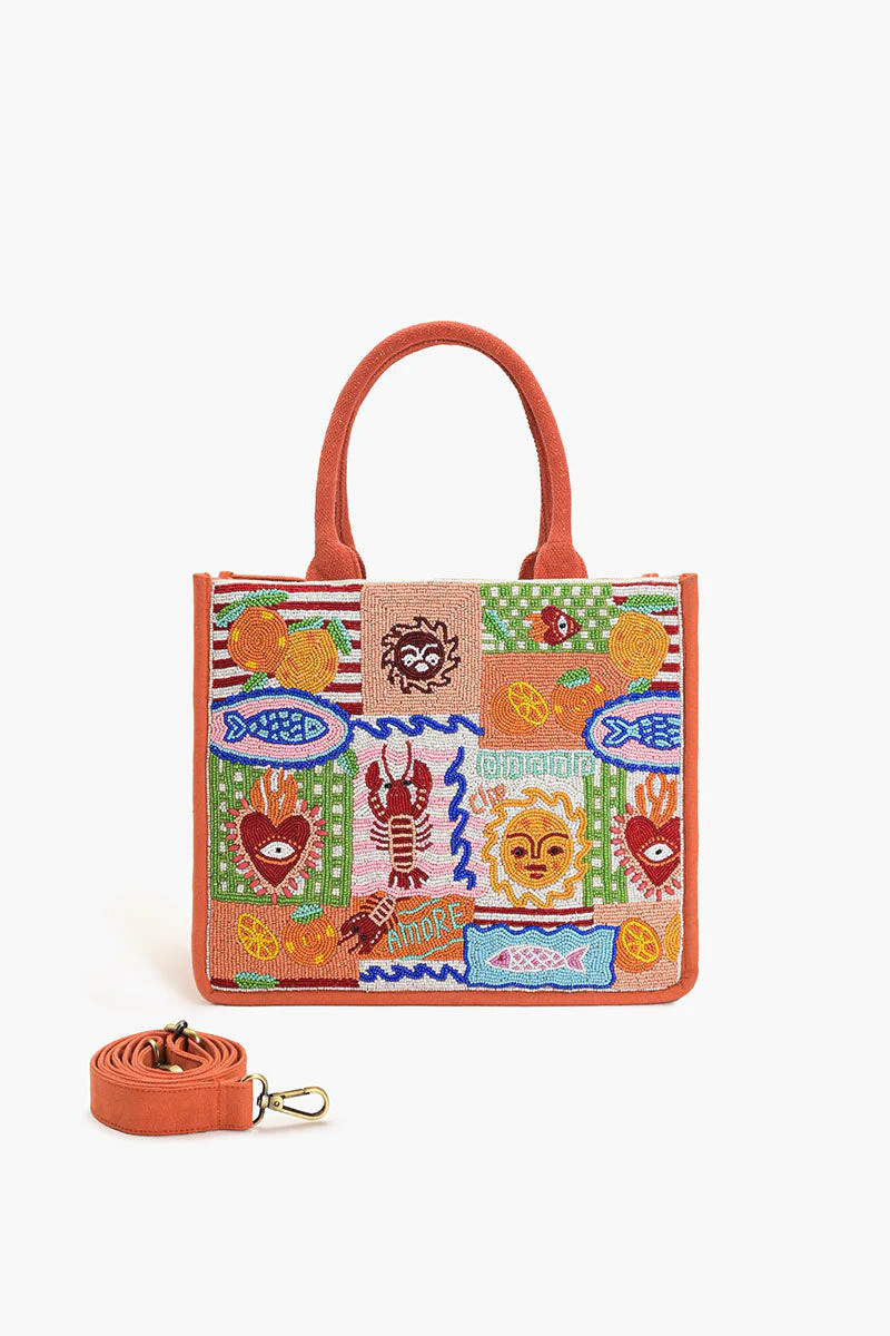 Sun & Sea Beaded Tote | Shop.app