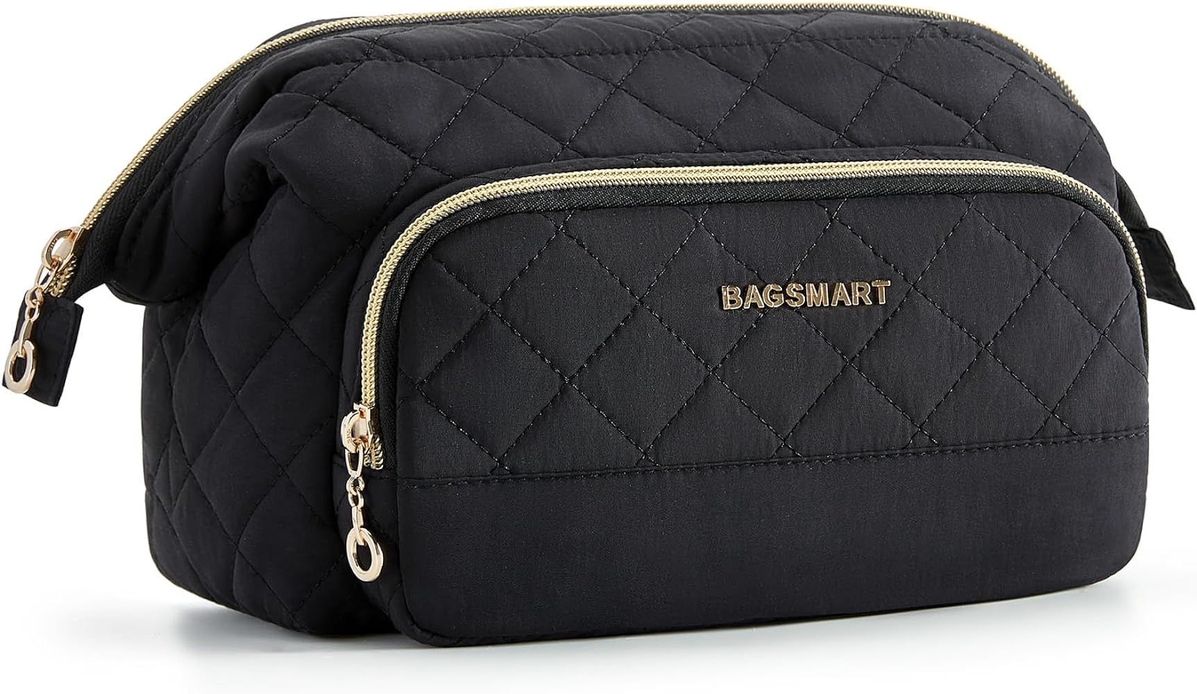 BAGSMART Makeup Bag, Travel Cosmetic Bag for purse, Make Up Brush Organizer Case for Women, Large... | Amazon (US)