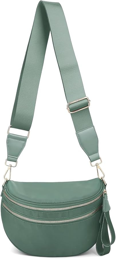 Nylon Checkered Crossbody Bum Bags for Women, Spacious Checkerboard Purse Fanny Pack Slouchy Slin... | Amazon (US)