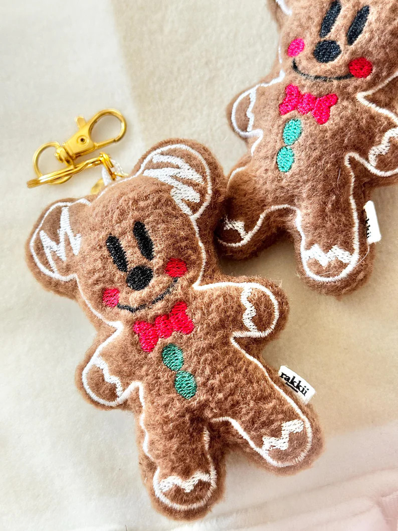 Mickey gingerbread/ gingerbread man / Christmas/ bag charm/ keychain | Etsy (Global)